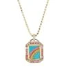 Tarot Il Arco 18K Gold, Diamond, Sapphire & Turquoise Necklace -Fashion Jewelry & Accessories 0400018121557 YELLOWGOLD