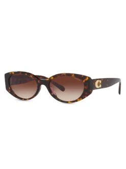 Coach 54MM Oval Sunglasses -Fashion Jewelry & Accessories 0400018167712 DARKTORTOISE A1