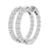 14K White Gold & 4 TCW Diamond Inside-Out Hoop Earrings 2 14K White Gold & 4 TCW Diamond Inside-Out Hoop Earrings -Fashion Jewelry & Accessories 0400018168069 WHITEGOLD