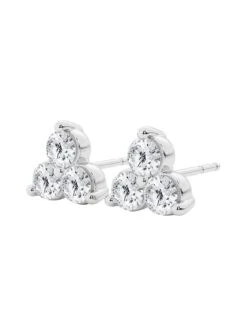14K White Gold & 0.7 TCW Diamond Stud Earrings -Fashion Jewelry & Accessories 0400018168077 WHITEGOLD A2