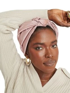 Satin Volume Knot Turban -Fashion Jewelry & Accessories 0400018240741 BLUSH A10