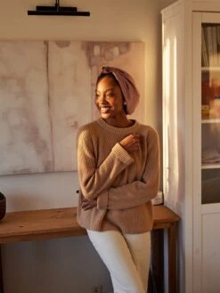 Satin Volume Knot Turban -Fashion Jewelry & Accessories 0400018240741 BLUSH A4