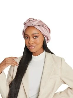 Satin Volume Knot Turban -Fashion Jewelry & Accessories 0400018240741 BLUSH A9