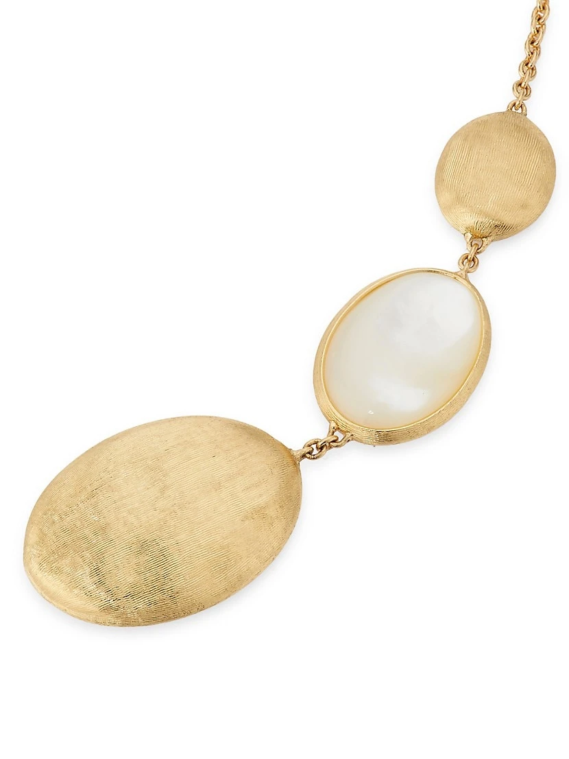 Siviglia 18K Yellow Gold, Mother-Of-Pearl & 0.1 TCW Diamond Lariat Necklace 6 Siviglia 18K Yellow Gold, Mother-Of-Pearl & 0.1 TCW Diamond Lariat Necklace - Image 4