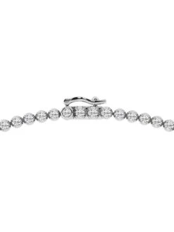 14K White Gold & 5.5 TCW Natural Diamond Tennis Necklace -Fashion Jewelry & Accessories 0400018271858 WHITEGOLD A3