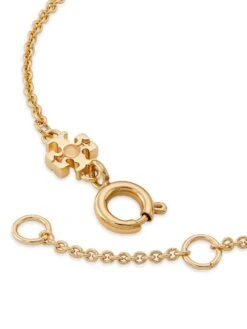 Tory Burch Kira 18K-Gold-Plated & Enamel Flower Charm Bracelet -Fashion Jewelry & Accessories 0400018340635 YELLOWGOLD A2