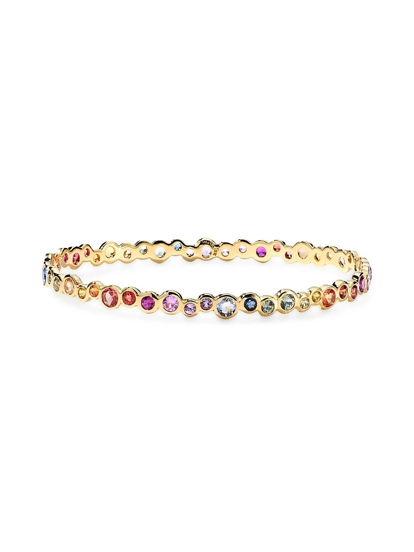 Stardust Superstar 18K Yellow Gold & Rainbow Sapphire Bangle 3 Stardust Superstar 18K Yellow Gold & Rainbow Sapphire Bangle