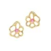 Stardust 18K Yellow Gold, 0.4 TCW Diamond & Pink Sapphire Stud Earrings -Fashion Jewelry & Accessories 0400018396202 YELLOWGOLD