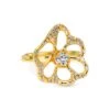 Stardust 18K Yellow Gold & 0.21 TCW Diamond Medium Flower Ring -Fashion Jewelry & Accessories 0400018396215 YELLOWGOLD