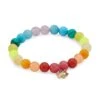 14K Yellow Gold & Multi-Gemstone Beaded Stretch Bracelet -Fashion Jewelry & Accessories 0400018412968 RAINBOW