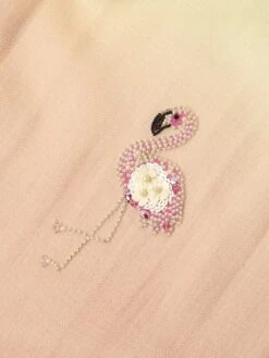 Shells & Flamingos Ombré Wool Scarf -Fashion Jewelry & Accessories 0400018426223 IVORYPINK A6