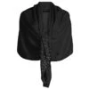 Georgette Silk Embellished Shawl -Fashion Jewelry & Accessories 0400018442483 BLACK