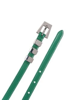 BY FAR Vic Slim Leather Belt 7 BY FAR Vic Slim Leather Belt -Fashion Jewelry & Accessories 0400018467771 CLOVERGREEN A2