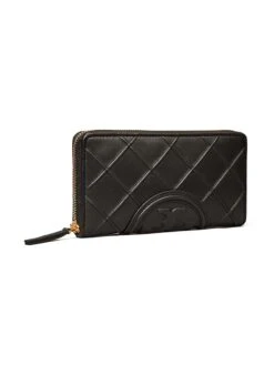 Tory Burch Fleming Soft Leather Continental Wallet -Fashion Jewelry & Accessories 0400018467917 BLACK A2
