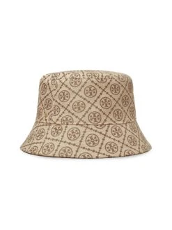 Tory Burch Double T Monogram Short-Brim Bucket Hat