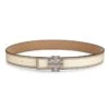 Tory Burch Eleanor Colorblocked Leather Belt -Fashion Jewelry & Accessories 0400018480152 IVORY