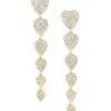 Real Love 18K-Gold-Plated & Cubic Zirconia Heart Drop Earrings -Fashion Jewelry & Accessories 0400018488899 GOLD