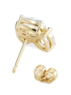 Real Love 18K-Gold-Plated & Cubic Zirconia Heart Cluster Stud Earrings 8 Real Love 18K-Gold-Plated & Cubic Zirconia Heart Cluster Stud Earrings -Fashion Jewelry & Accessories 0400018488937 GOLD A2