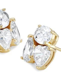 Real Love 18K-Gold-Plated & Cubic Zirconia Heart Cluster Stud Earrings 9 Real Love 18K-Gold-Plated & Cubic Zirconia Heart Cluster Stud Earrings -Fashion Jewelry & Accessories 0400018488937 GOLD A3