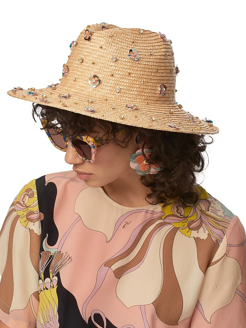 Zinnia Embellished Straw Sunhat 5 Zinnia Embellished Straw Sunhat - Image 3