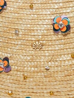 Zinnia Embellished Straw Sunhat 9 Zinnia Embellished Straw Sunhat -Fashion Jewelry & Accessories 0400018504745 TAFFYRAIN A3
