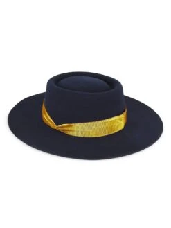 Telescope Velvet Band Fedora -Fashion Jewelry & Accessories 0400018533005 MIDNIGHTBLUE A1