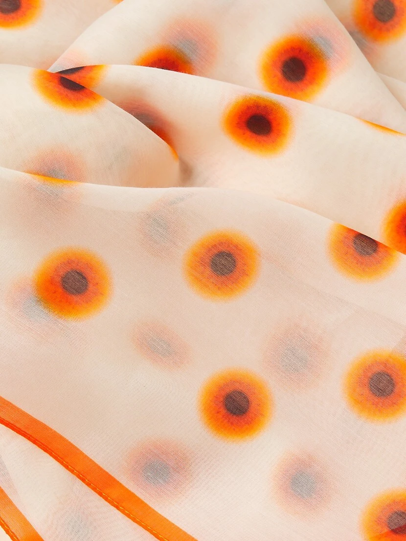 Alexander McQueen Pa Polka Iris Silk & Cotton Scarf 6 Alexander McQueen Pa Polka Iris Silk & Cotton Scarf - Image 4