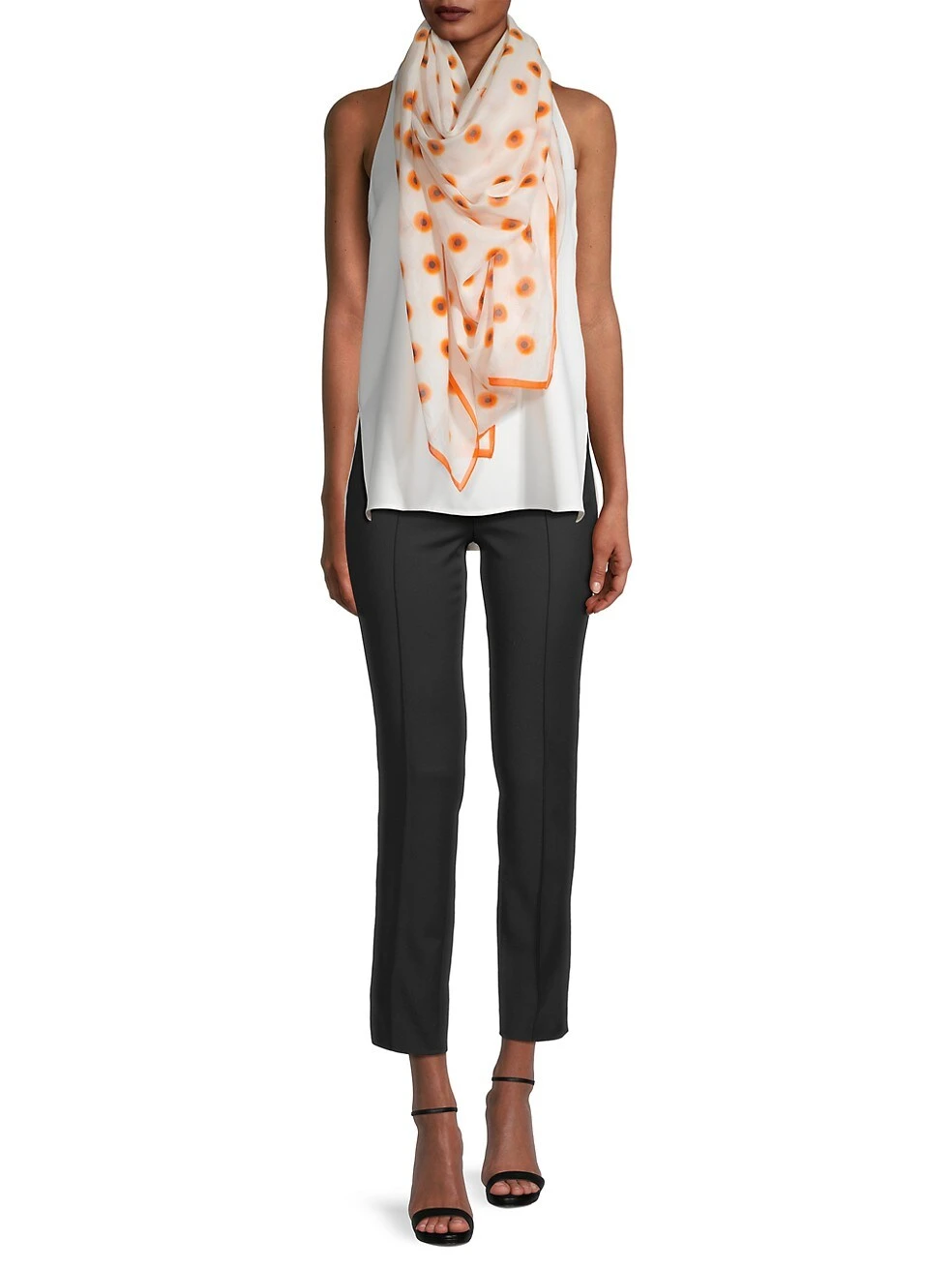 Alexander McQueen Pa Polka Iris Silk & Cotton Scarf 4 Alexander McQueen Pa Polka Iris Silk & Cotton Scarf - Image 2