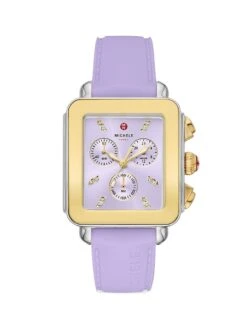Deco Sport Gold-Tone Silicone Watch