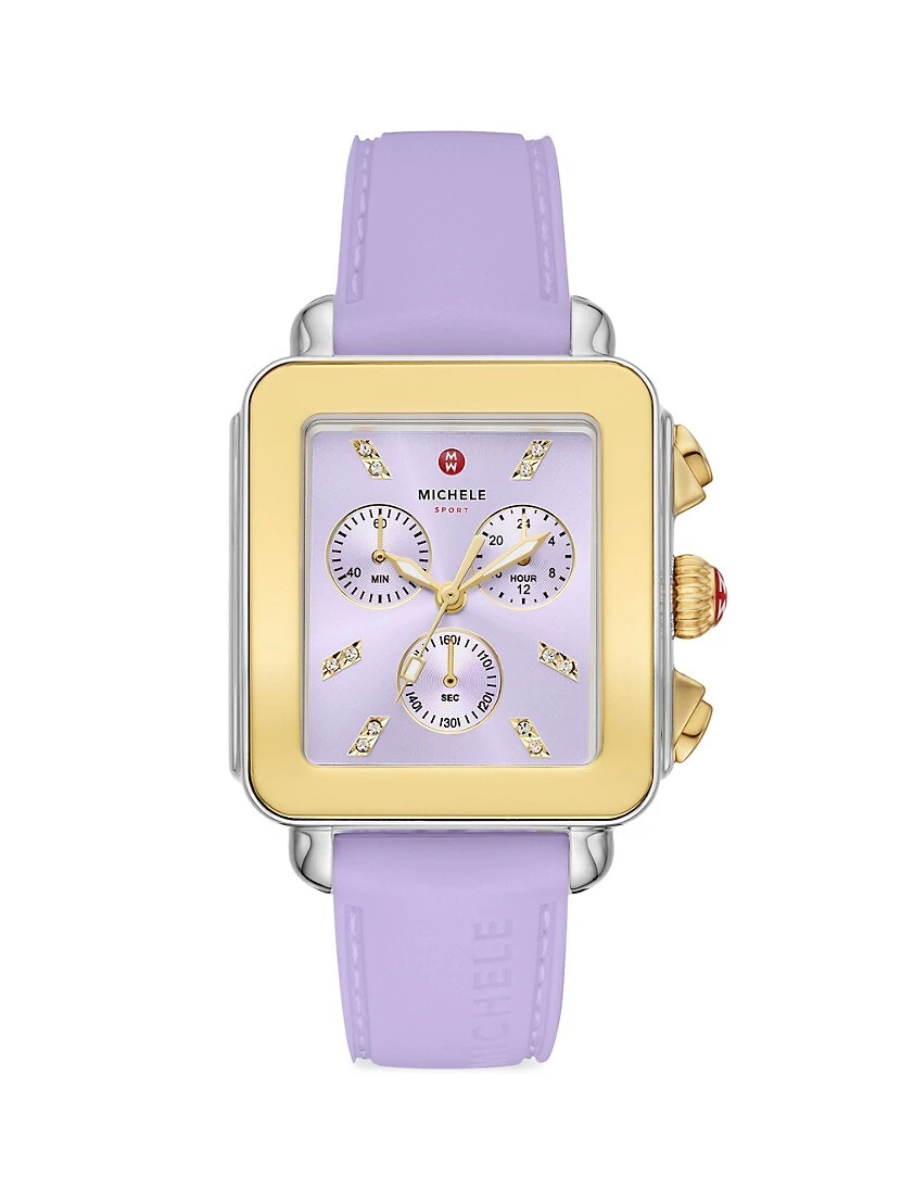Deco Sport Gold-Tone Silicone Watch 3 Deco Sport Gold-Tone Silicone Watch