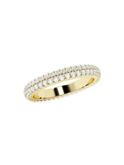Ethereal 14K Yellow Gold & 0.9 TCW Lab-Created Diamond Eternity Band -Fashion Jewelry & Accessories 0400018548066 NOCOLOR A2