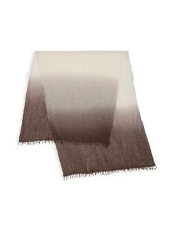 EILEEN FISHER Ombré Linen-Cotton Scarf 8 EILEEN FISHER Ombré Linen-Cotton Scarf -Fashion Jewelry & Accessories 0400018556404 ESPRESSO A1
