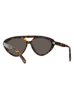 STELLA MCCARTNEY 56MM Beveled Aviator Sunglasses -Fashion Jewelry & Accessories 0400018681176 HAVANA A4
