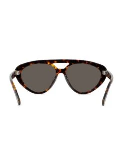 STELLA MCCARTNEY 56MM Beveled Aviator Sunglasses -Fashion Jewelry & Accessories 0400018681176 HAVANA A5