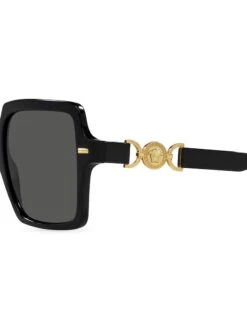 Versace 55MM Oversized Square Sunglasses -Fashion Jewelry & Accessories 0400018725262 BLACK A2