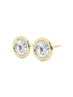 14K Yellow Gold & 1.5 TCW Lab-Grown Diamond Stud Earrings -Fashion Jewelry & Accessories 0400018764945 GOLD A2
