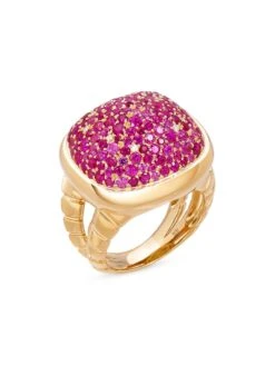 Trisolina Tigella 18K Yellow Gold & Ruby Ring