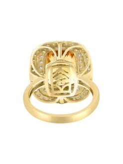 14K Yellow Gold, Citrine & 1.09 TCW Diamond Halo Ring 9 14K Yellow Gold, Citrine & 1.09 TCW Diamond Halo Ring -Fashion Jewelry & Accessories 0400018828718 GOLD A3