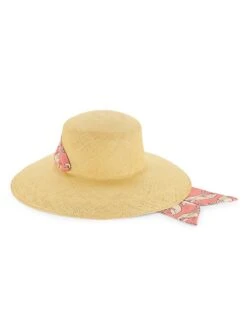 Toquilla Straw Lampshade Cordovan Hat -Fashion Jewelry & Accessories 0400018858304 BEIGEPINK A1