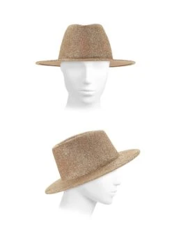 Eugenia Kim Blaine Glitter Wool Fedora -Fashion Jewelry & Accessories 0400018881310 CAMEL A2