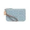 Coach Small Washed Denim Wristlet 2 Coach Small Washed Denim Wristlet -Fashion Jewelry & Accessories 0400018895077 PALEBLUE