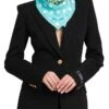 Versace La Vacanza Silk Twill Monogrammed Scarf -Fashion Jewelry & Accessories 0400018899442 ROYALBLUE