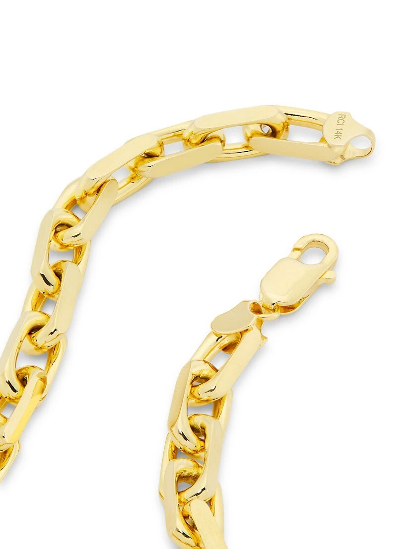 14K Yellow Gold French Cable Chain Bracelet 6 14K Yellow Gold French Cable Chain Bracelet - Image 4