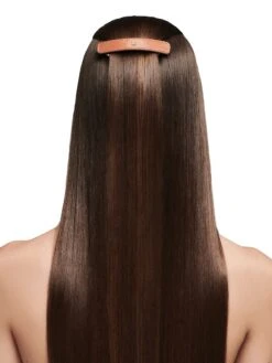 BALMAIN HAIR COUTURE Riviera Large Leather Barrette -Fashion Jewelry & Accessories 0400018941870 COGNAC A2