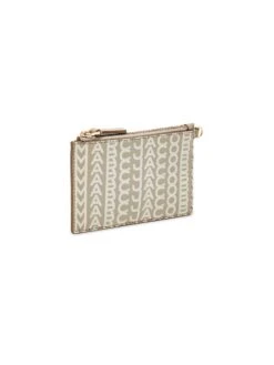 Marc Jacobs Monogram Leather Wallet -Fashion Jewelry & Accessories 0400018949122 KHAKI A3