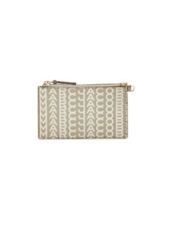 Marc Jacobs Monogram Leather Wallet -Fashion Jewelry & Accessories 0400018949122 KHAKI A4