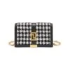 Versace La Vacanza Greca Houndstooth Tweed Wallet-On-Chain -Fashion Jewelry & Accessories 0400018960206 BLACKWHITE