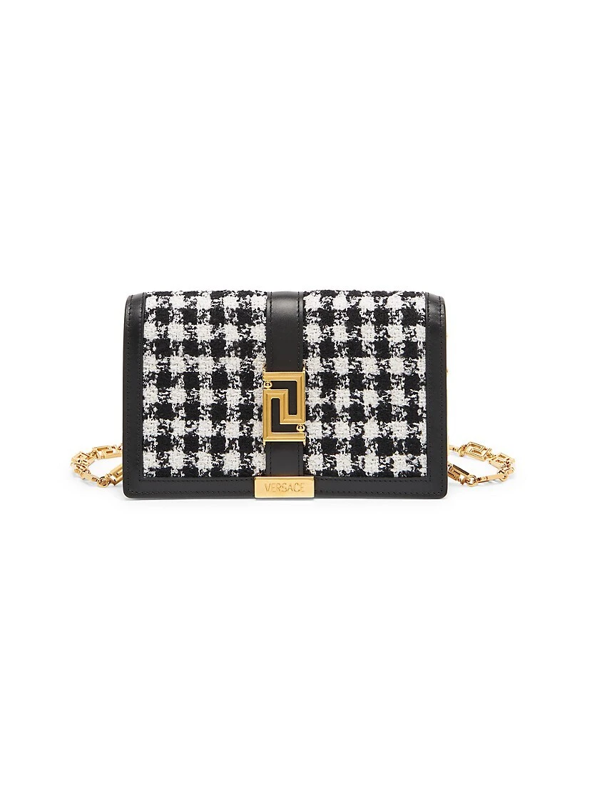 Versace La Vacanza Greca Houndstooth Tweed Wallet-On-Chain 3 Versace La Vacanza Greca Houndstooth Tweed Wallet-On-Chain