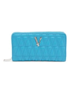 Versace La Vacanza Monogram Quilted Leather Zip-Around Wallet