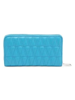 Versace La Vacanza Monogram Quilted Leather Zip-Around Wallet 7 Versace La Vacanza Monogram Quilted Leather Zip-Around Wallet -Fashion Jewelry & Accessories 0400018960231 MEDITERRANEANBLUE A2